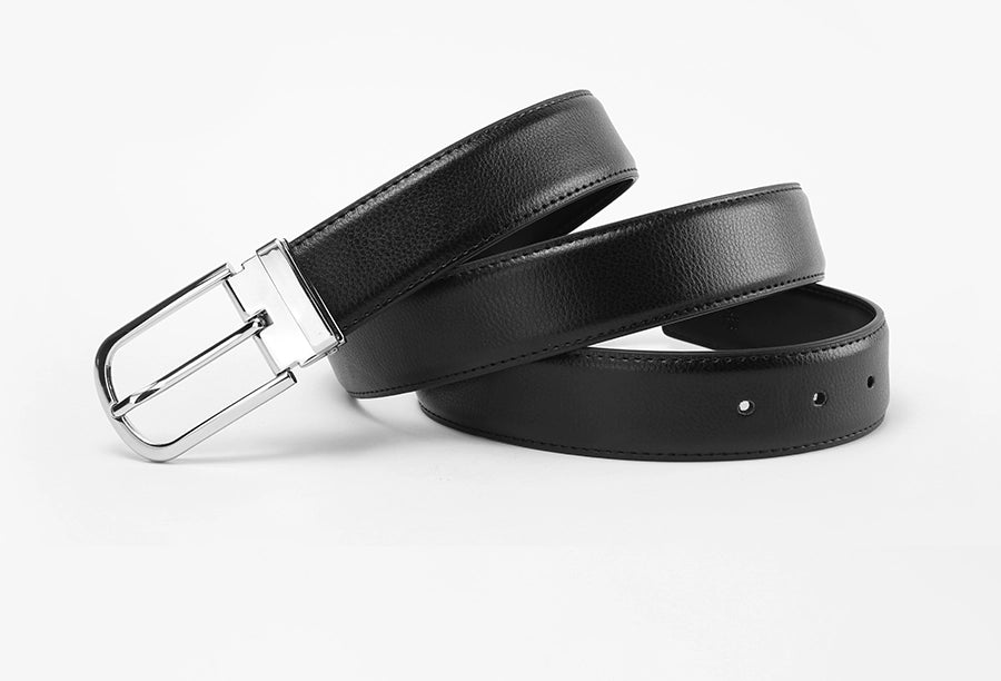 Belt men's round hole pinbuckle belt men's middle-aged youth korean version trendy casual men's pinhole young men's trouser belt