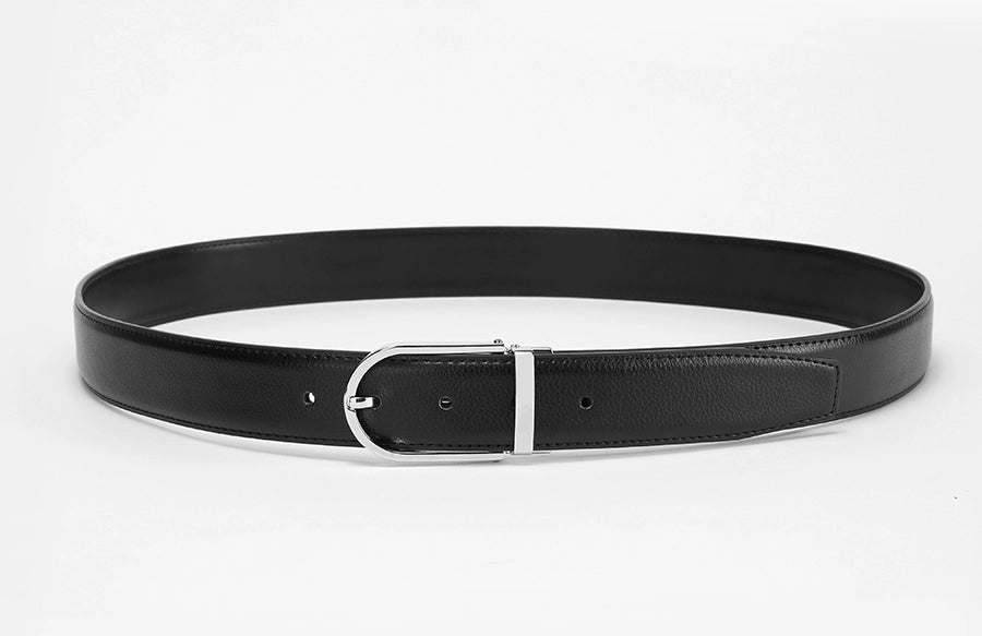 Belt men's round hole pinbuckle belt men's middle-aged youth korean version trendy casual men's pinhole young men's trouser belt