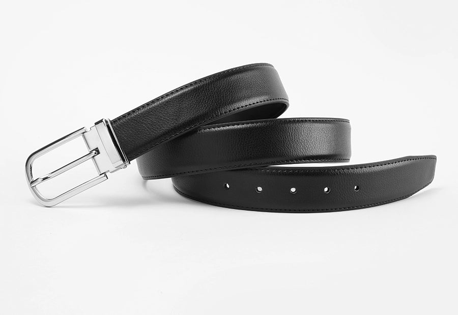 Belt men's round hole pinbuckle belt men's middle-aged youth korean version trendy casual men's pinhole young men's trouser belt