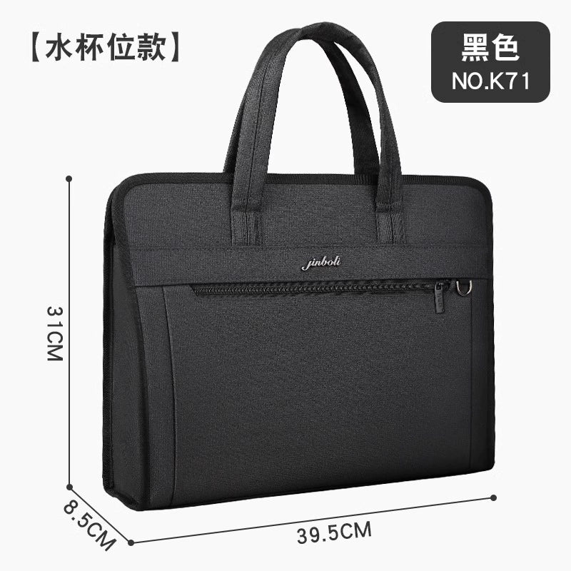 Briefcase Men's Handbag Document Bag Men's Business 2025 New Computer Commuter Office Tote Bag Customization