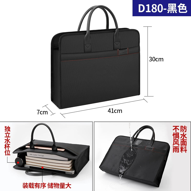 Briefcase Men's Handbag Document Bag Men's Business 2025 New Computer Commuter Office Tote Bag Customization