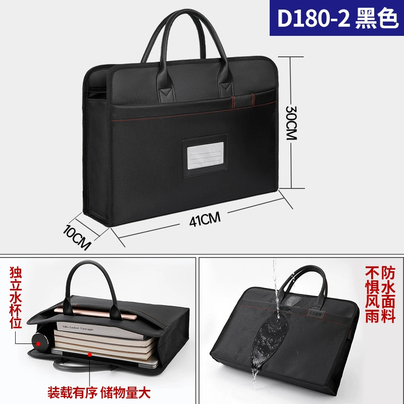 Briefcase Men's Handbag Document Bag Men's Business 2025 New Computer Commuter Office Tote Bag Customization
