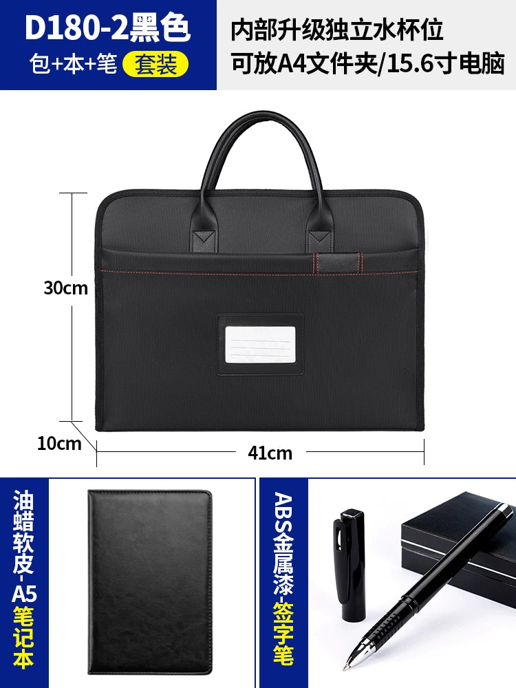 Briefcase Men's Handbag Document Bag Men's Business 2025 New Computer Commuter Office Tote Bag Customization