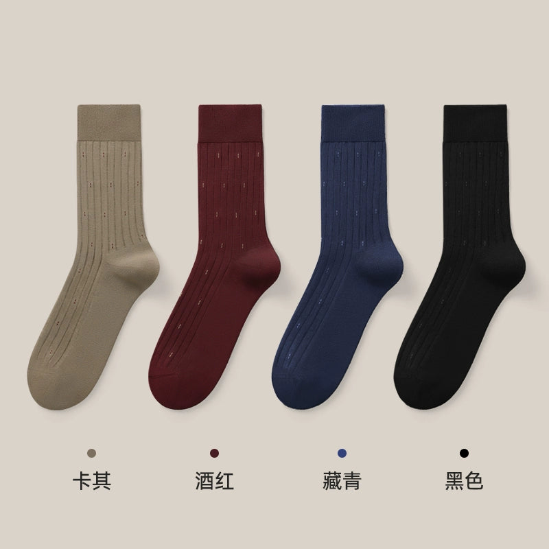 Graphene heating socks men's autumn and winter antibacterial and anti-odor warm socks black business stockings gift box