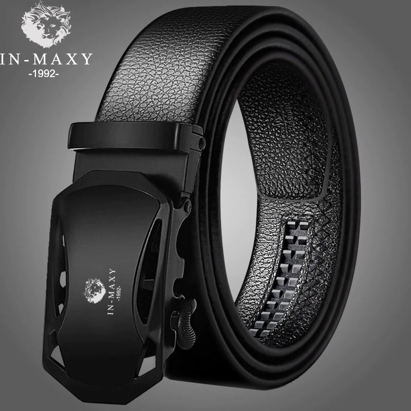 Belt men's genuine leather belt 2025 new genuine high-grade cowhide business versatile young man trouser belt gift box