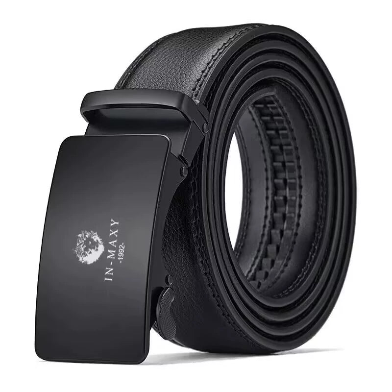 Belt men's genuine leather belt 2025 new genuine high-grade cowhide business versatile young man trouser belt gift box
