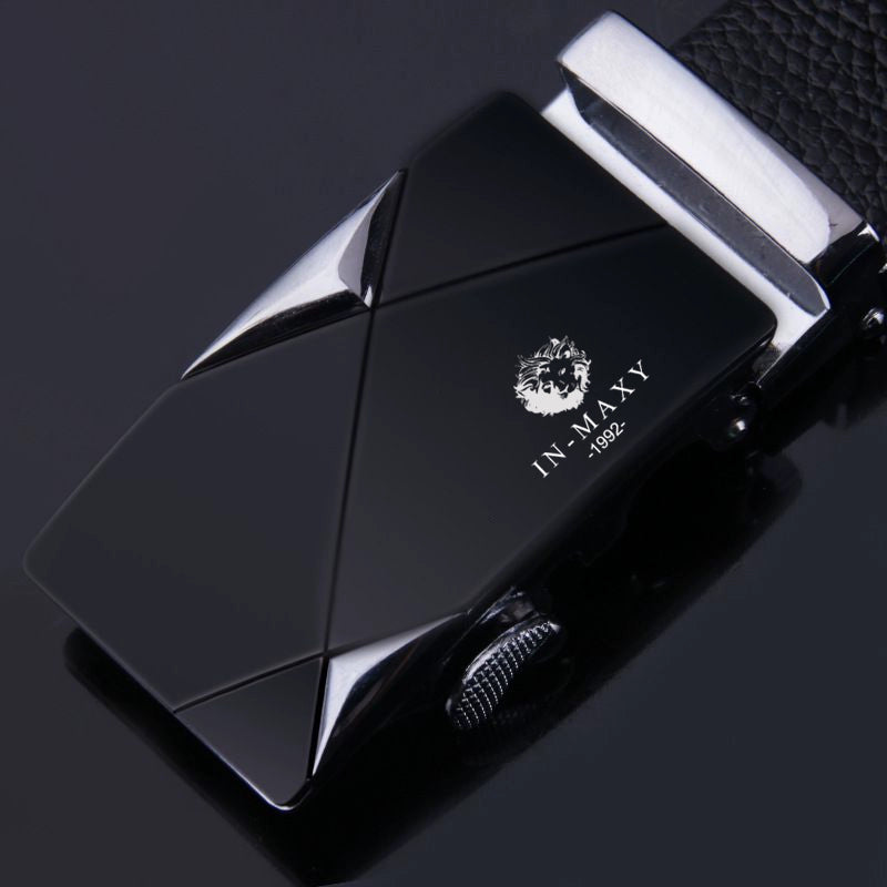 Belt men's genuine leather belt 2025 new genuine high-grade cowhide business versatile young man trouser belt gift box