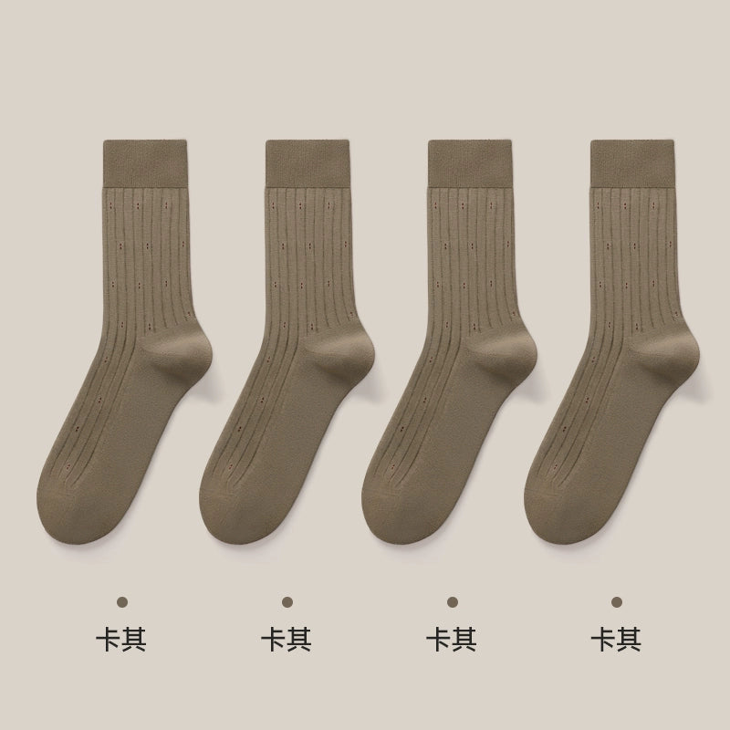 Graphene heating socks men's autumn and winter antibacterial and anti-odor warm socks black business stockings gift box