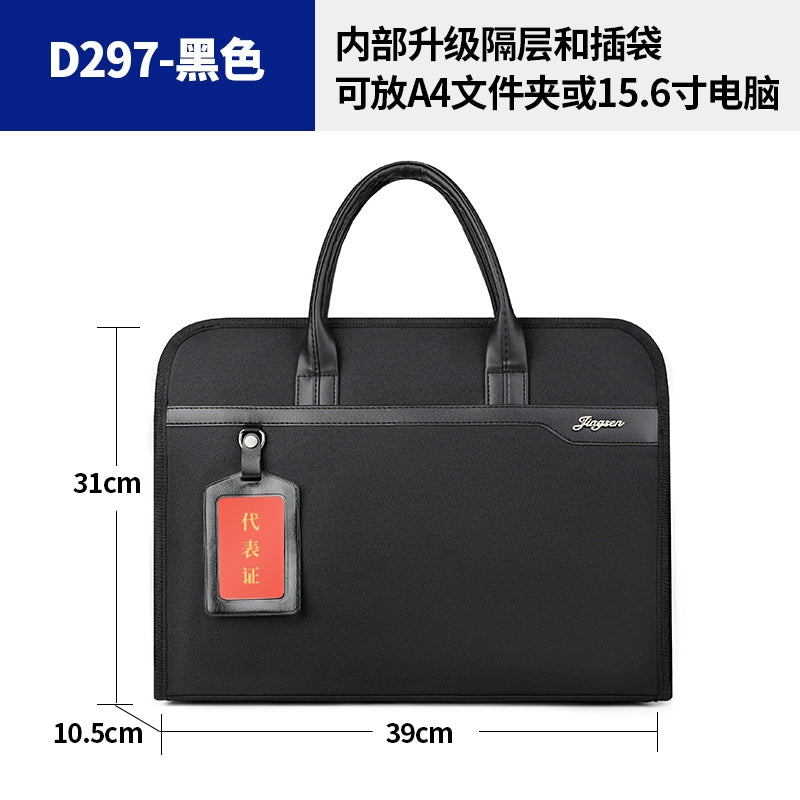 Briefcase Men's Handbag Document Bag Men's Business 2025 New Computer Commuter Office Tote Bag Customization