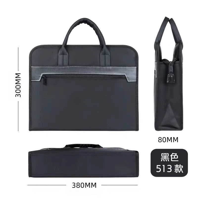 Briefcase Men's Handbag Document Bag Men's Business 2025 New Computer Commuter Office Tote Bag Customization