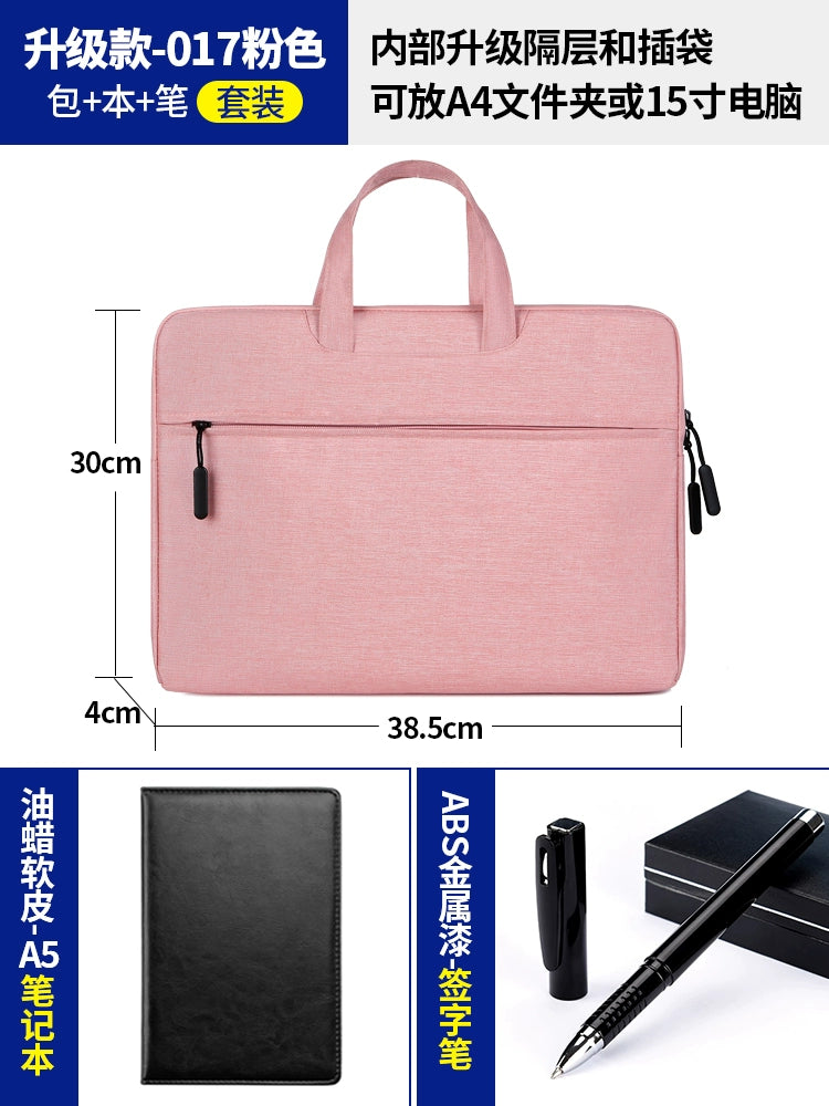 Briefcase Men's Handbag Document Bag Men's Business 2025 New Computer Commuter Office Tote Bag Customization