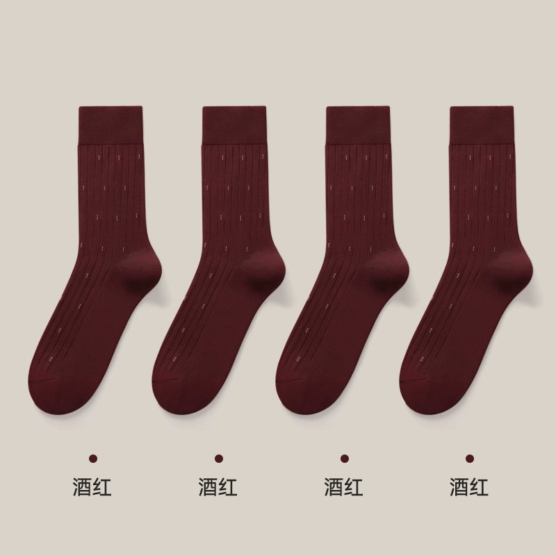 Graphene heating socks men's autumn and winter antibacterial and anti-odor warm socks black business stockings gift box
