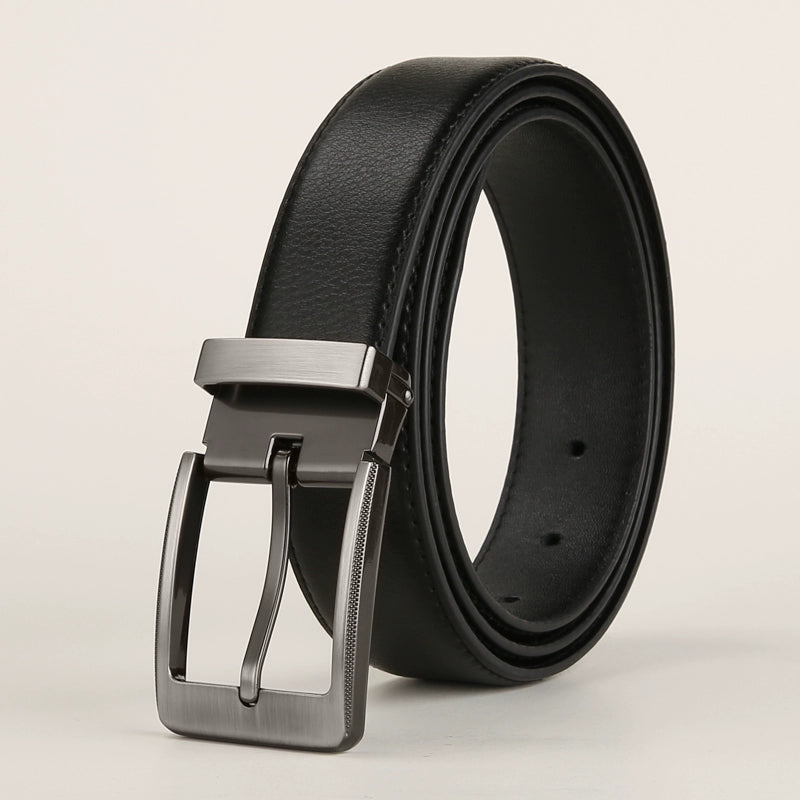 Belt men's round hole pinbuckle belt men's middle-aged youth korean version trendy casual men's pinhole young men's trouser belt