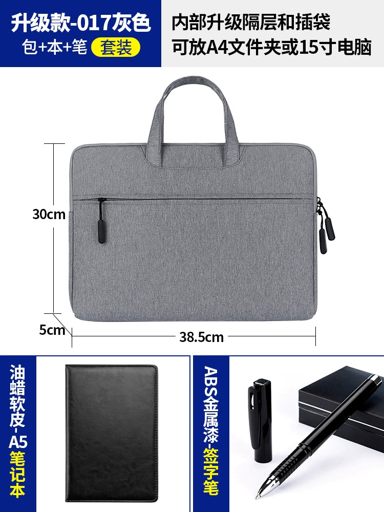 Briefcase Men's Handbag Document Bag Men's Business 2025 New Computer Commuter Office Tote Bag Customization