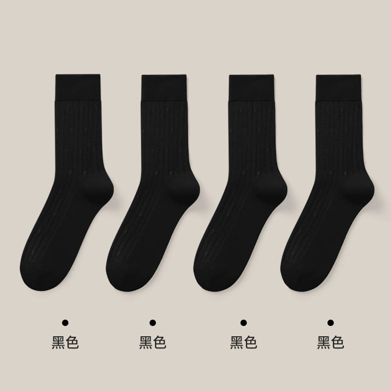 Graphene heating socks men's autumn and winter antibacterial and anti-odor warm socks black business stockings gift box
