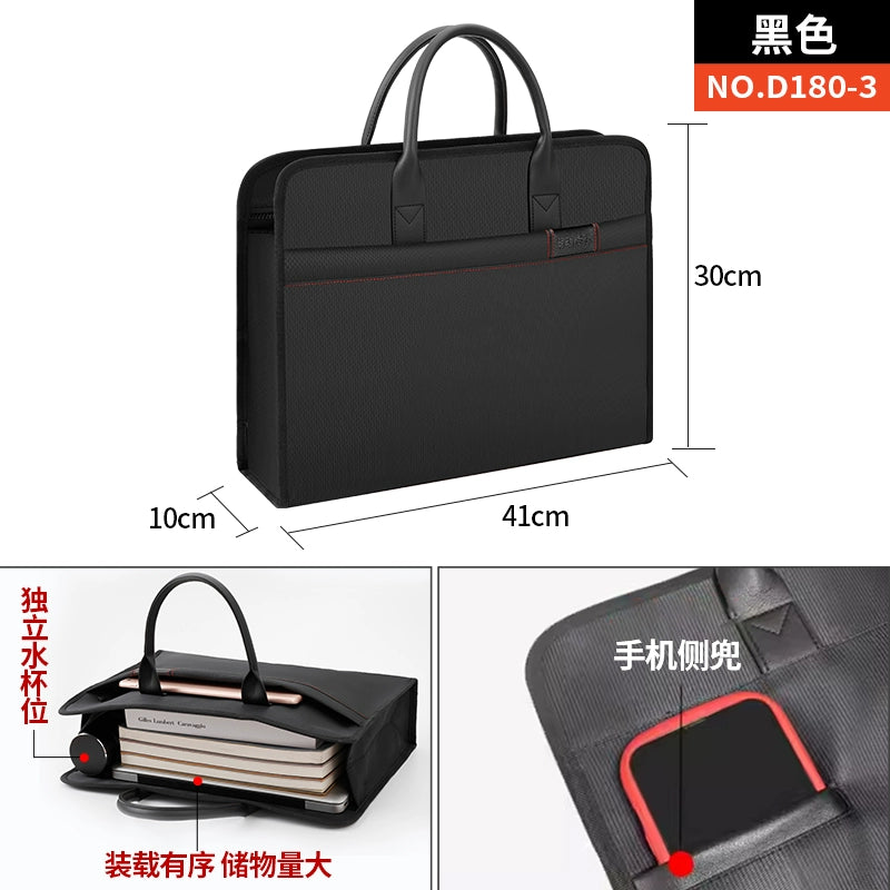 Briefcase Men's Handbag Document Bag Men's Business 2025 New Computer Commuter Office Tote Bag Customization