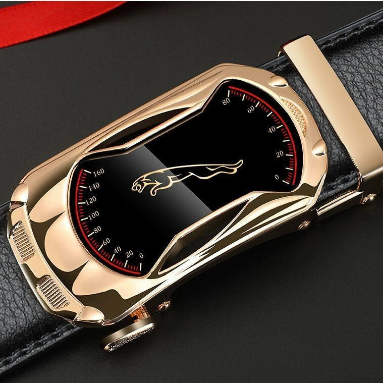 Belt men's genuine leather belt 2025 new genuine high-grade cowhide business versatile young man trouser belt gift box