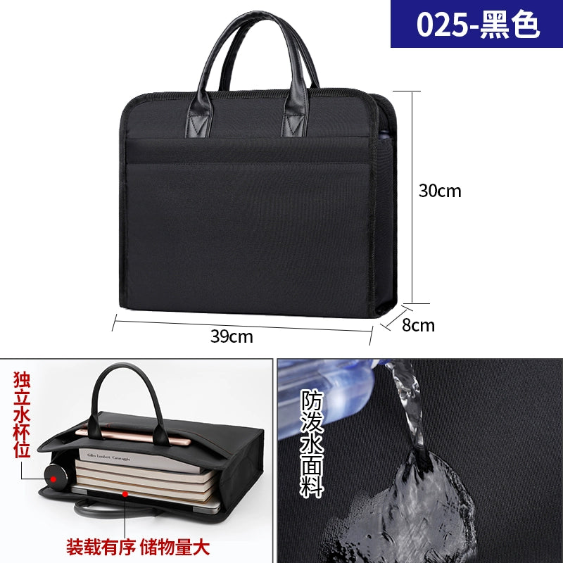 Briefcase Men's Handbag Document Bag Men's Business 2025 New Computer Commuter Office Tote Bag Customization