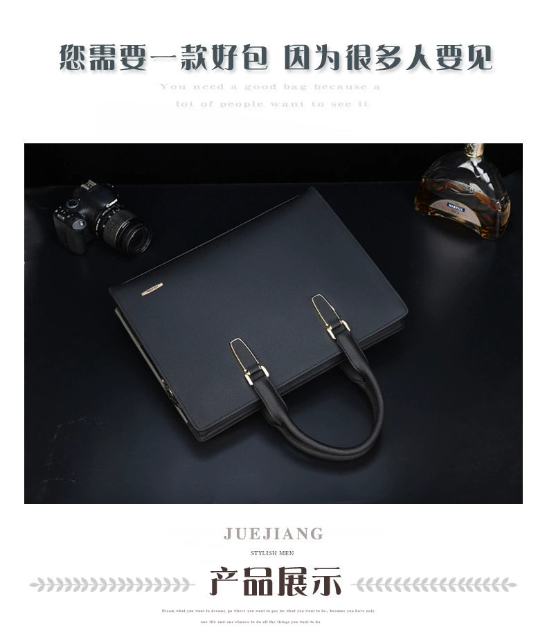 Brand Code Lock Men's Bags Handbags Men's Horizontal Shoulder Bags Crossbody Business Bags Briefcases Men's Bags Leather Bags