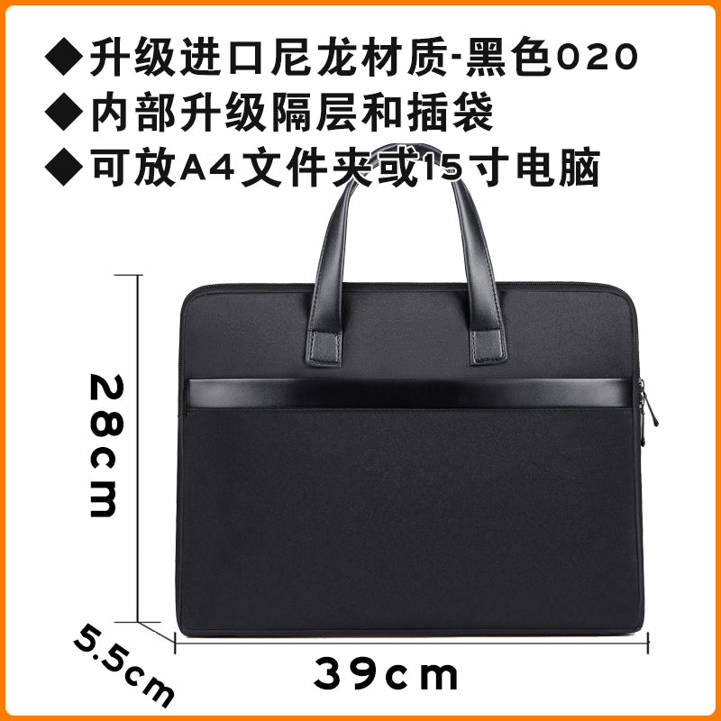 Briefcase Men's Handbag Document Bag Men's Business 2025 New Computer Commuter Office Tote Bag Customization