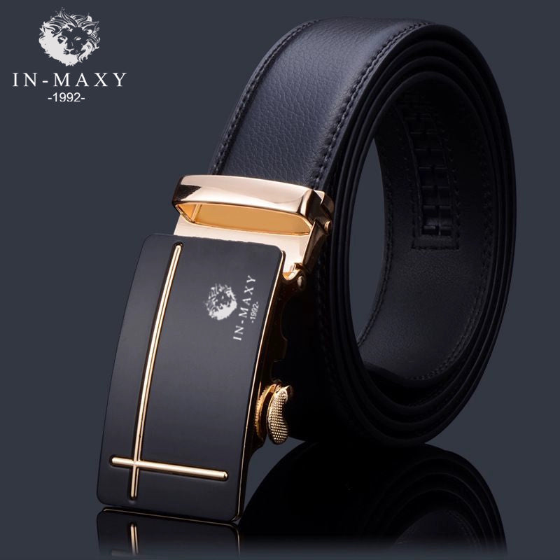 Belt men's genuine leather belt 2025 new genuine high-grade cowhide business versatile young man trouser belt gift box