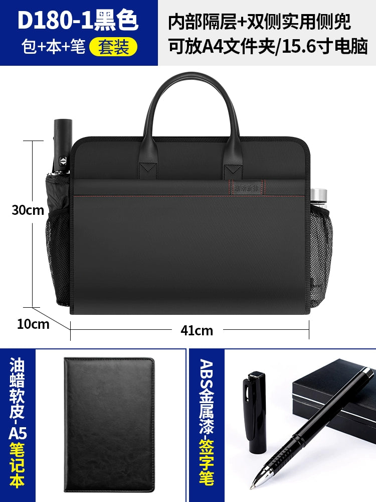 Briefcase Men's Handbag Document Bag Men's Business 2025 New Computer Commuter Office Tote Bag Customization