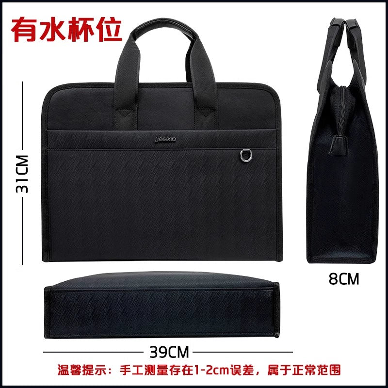 Briefcase Men's Handbag Document Bag Men's Business 2025 New Computer Commuter Office Tote Bag Customization