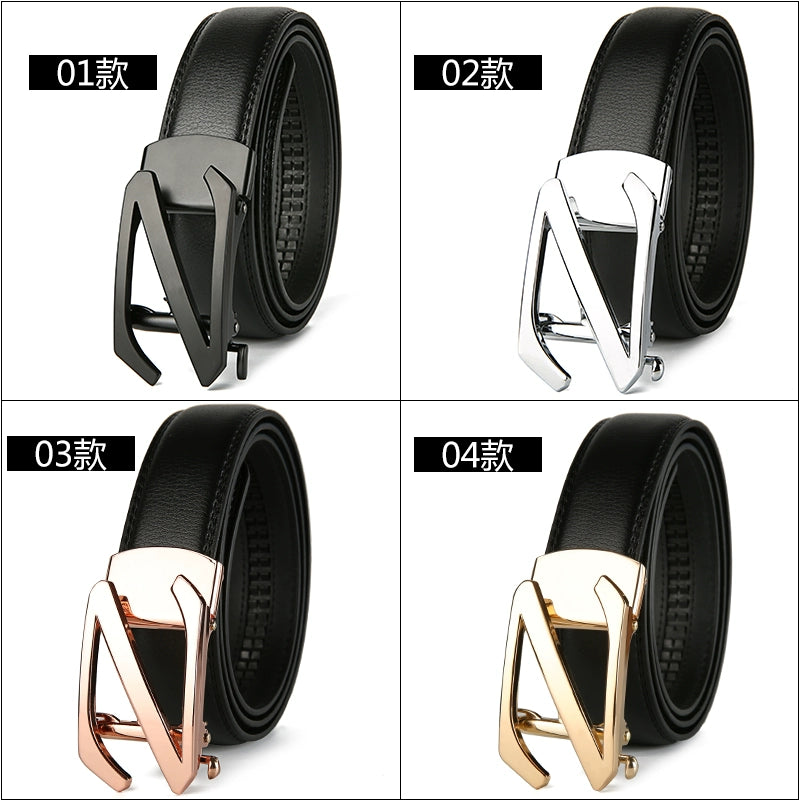 Men's belt automatic buckle belt korean fashion casual middle-aged young man business buckle trouser belt
