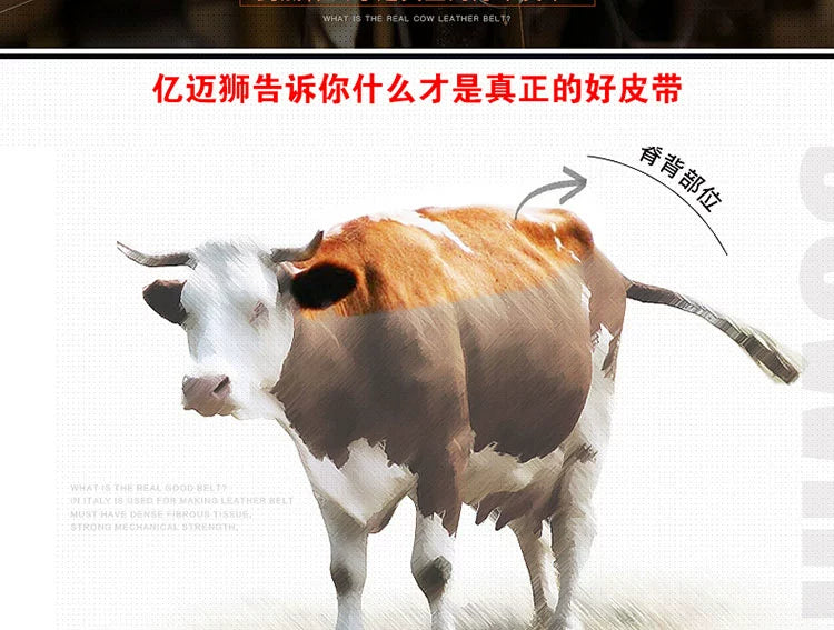Belt men's genuine leather belt 2025 new genuine high-grade cowhide business versatile young man trouser belt gift box