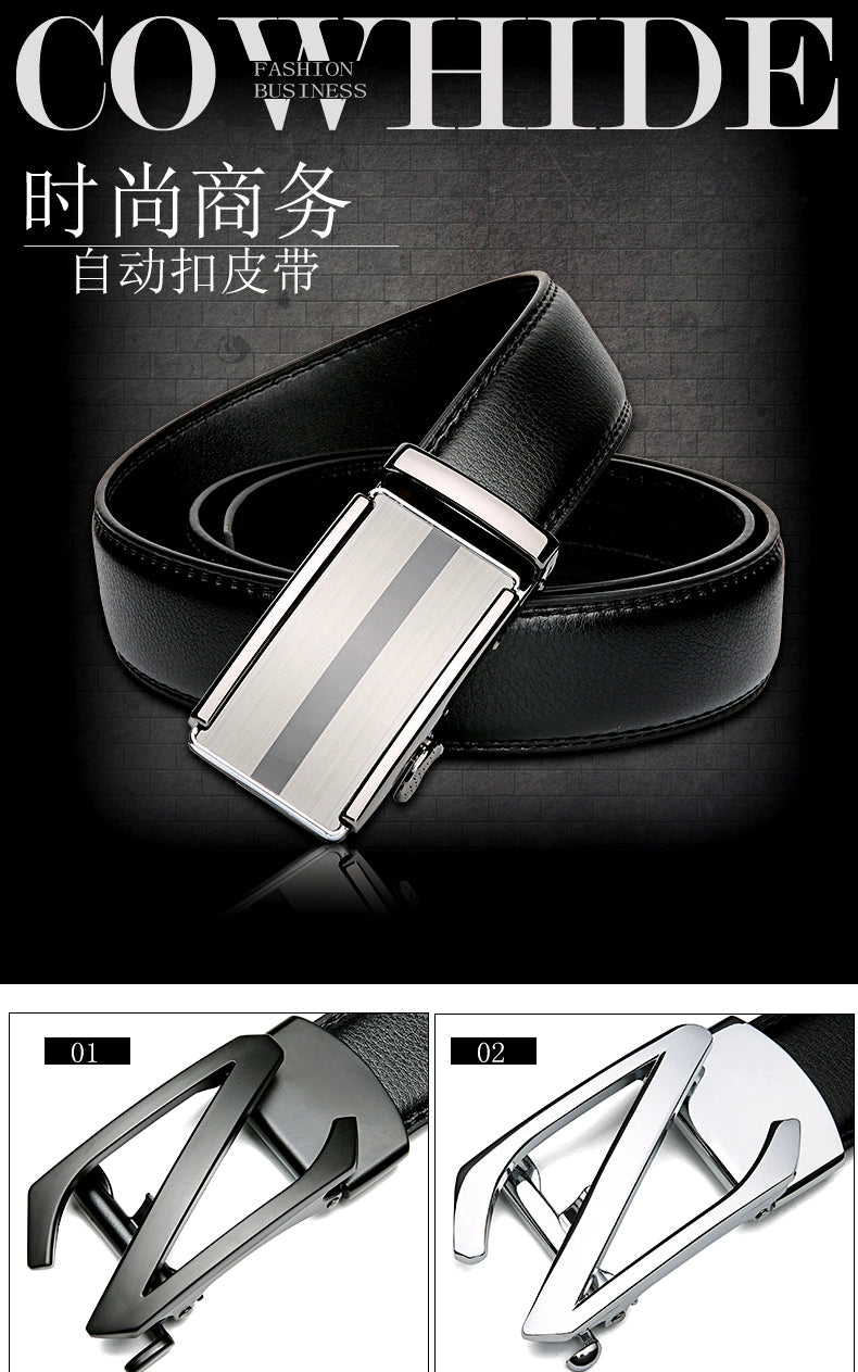 Men's belt automatic buckle belt korean fashion casual middle-aged young man business buckle trouser belt