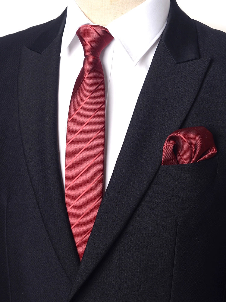 Men's Korean version narrow 6cm hand tie zipper no-shirt women's business dress black, blue and red groom wedding gift