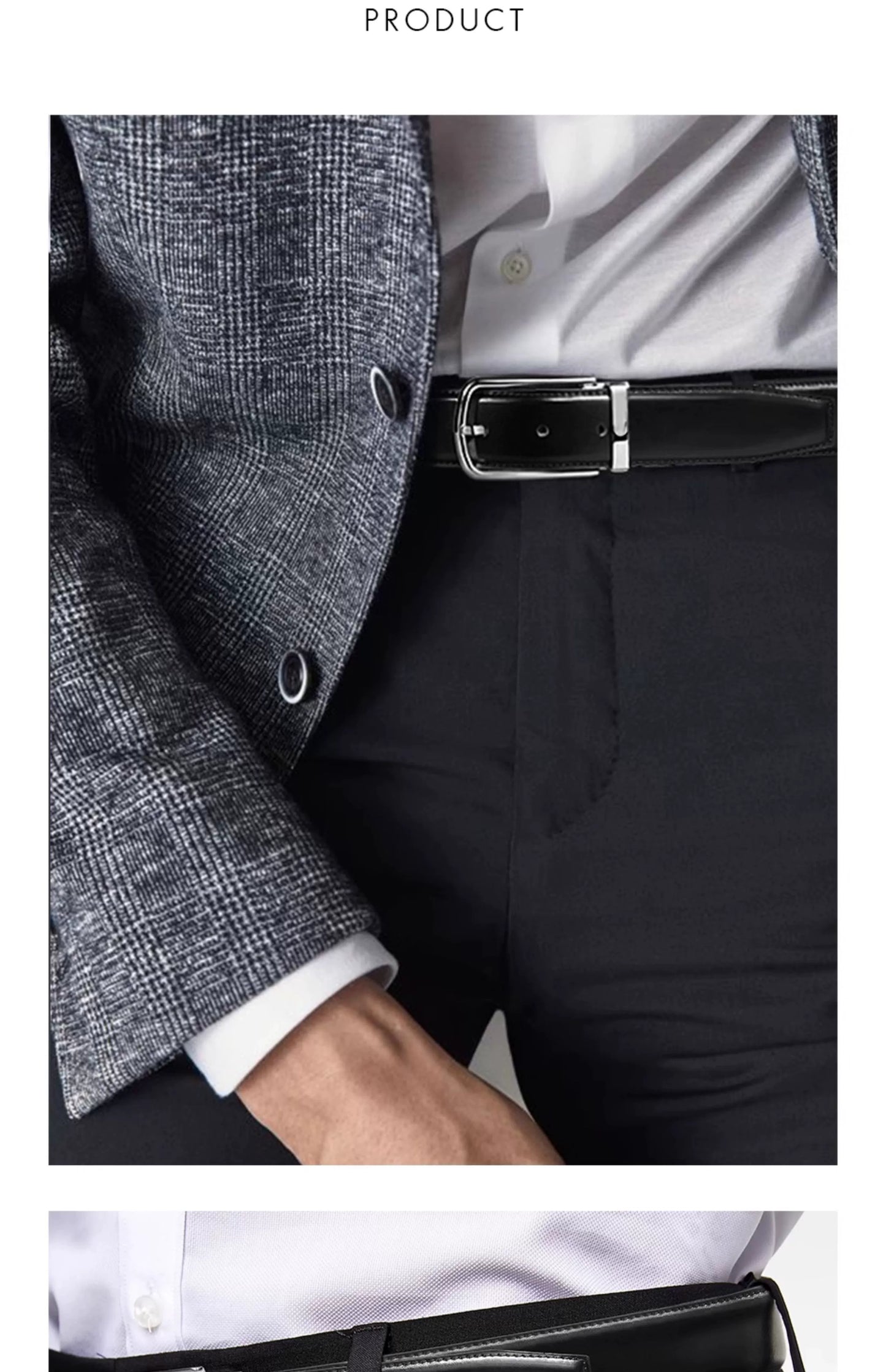 Belt men's leather pinbuckle cowhide belt authentic pants belt commuter business soft narrow 3.3 wide trousers formal holes
