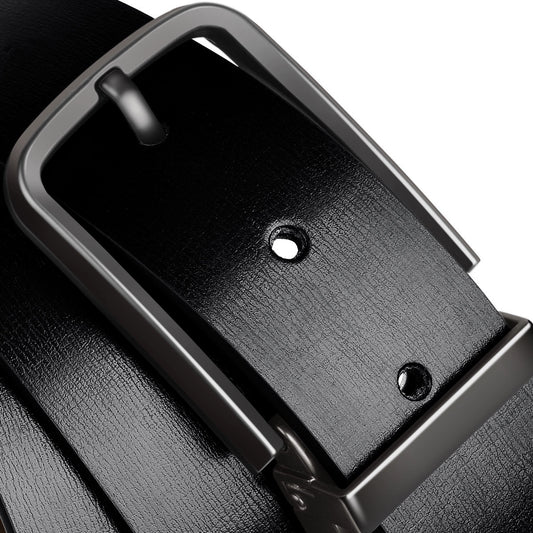 Belt men's leather youth pin buckle pure cowhide pants belt cowhide business formal wear youth pants belt men's narrow temperament