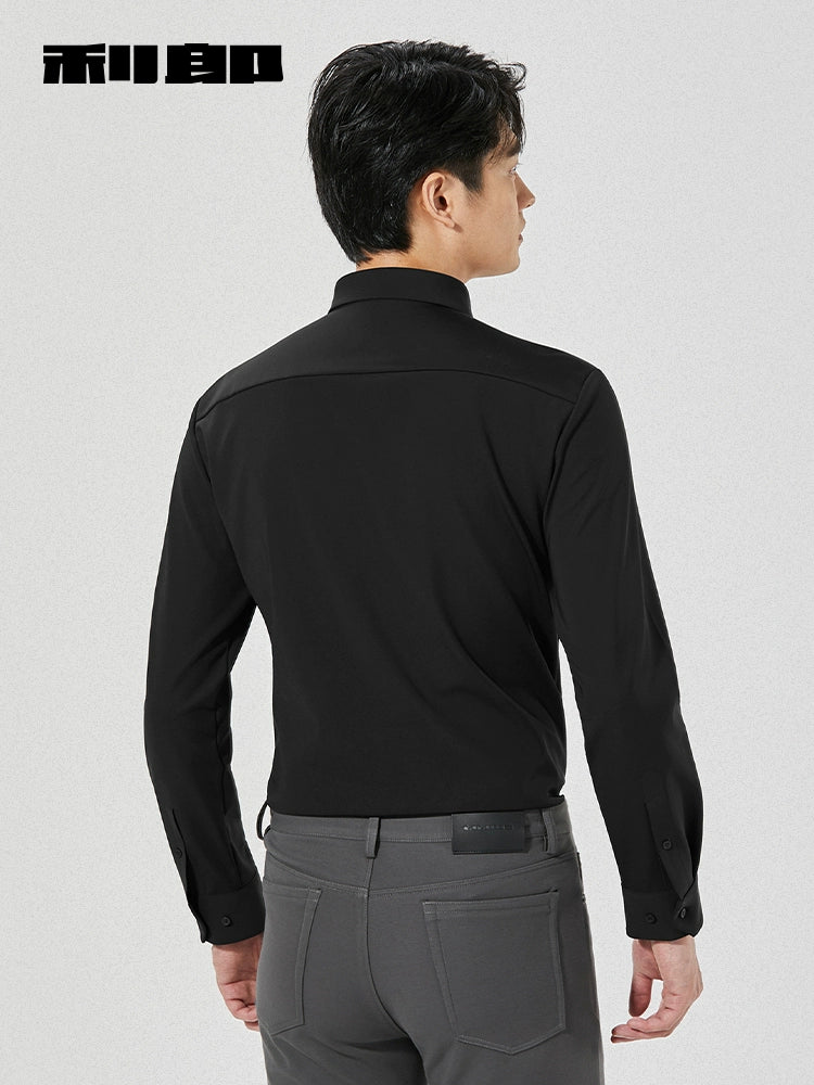 [Far Infrared Heat] Lilang official long-sleeved shirt men's business casual 2025 winter shirt men's wear
