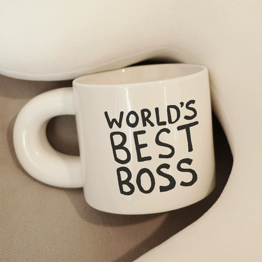 World's Best Boss Mug Ceramic Niche Couple Office Coffee Mug Fat Cup Cup
