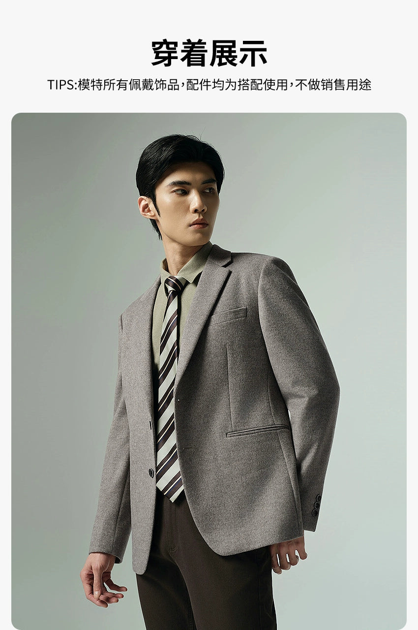 [Including sheep wool] Lilang official suit men's lapel business 2025 autumn new slim jacket men's model