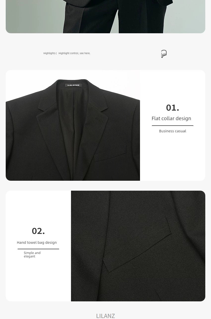 Lilong Suit Men's 2025 Autumn New Business Men's Gentleman's Formal Wear