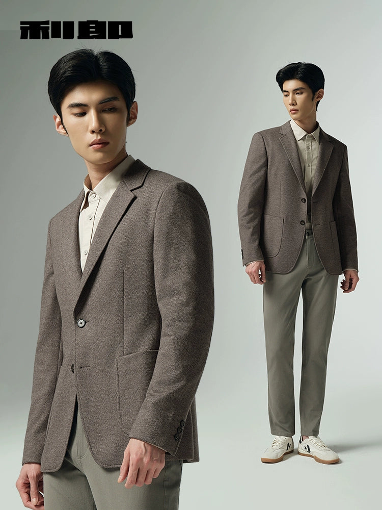 [Including sheep wool] Lilang official casual suit men's 2025 autumn new casual slim single jacket
