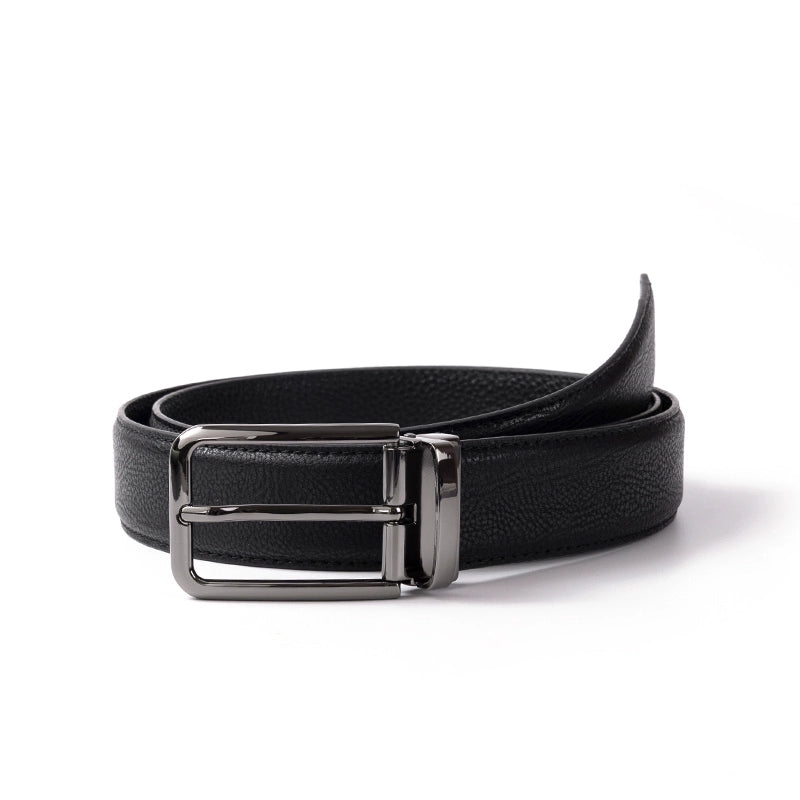 Belt men's leather pinbuckle cowhide belt authentic pants belt commuter business soft narrow 3.3 wide trousers formal holes
