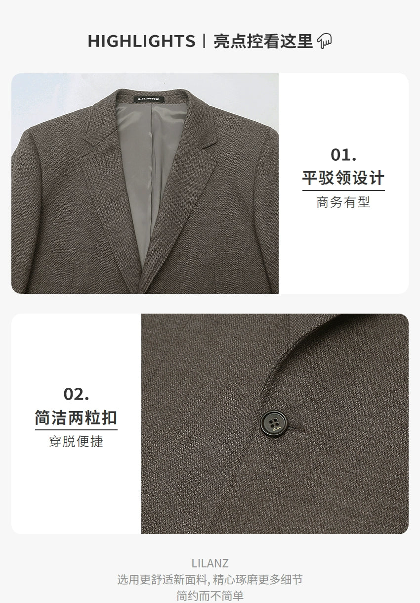 [Including sheep wool] Lilang official casual suit men's 2025 autumn new casual slim single jacket