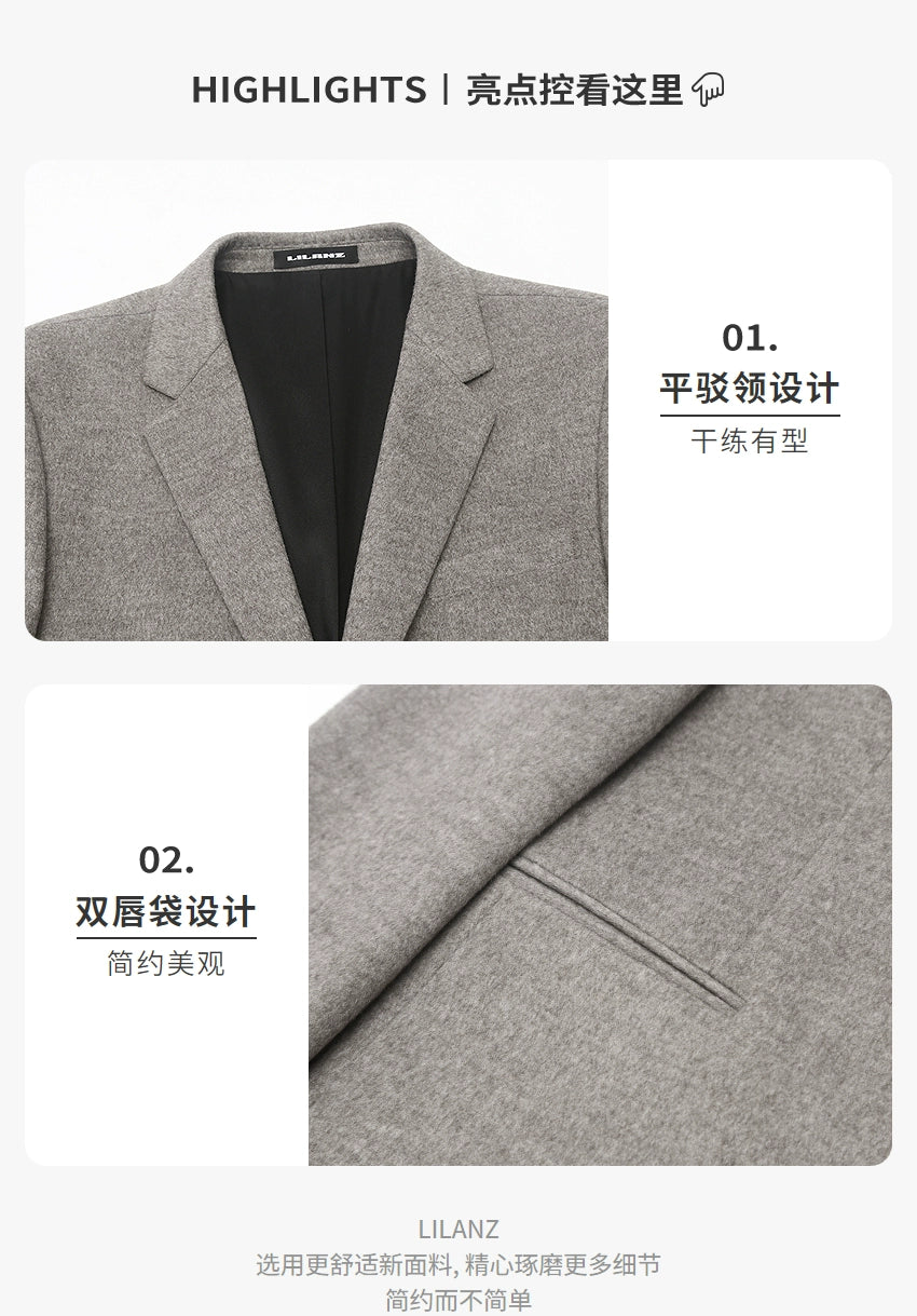 [Including sheep wool] Lilang official suit men's lapel business 2025 autumn new slim jacket men's model