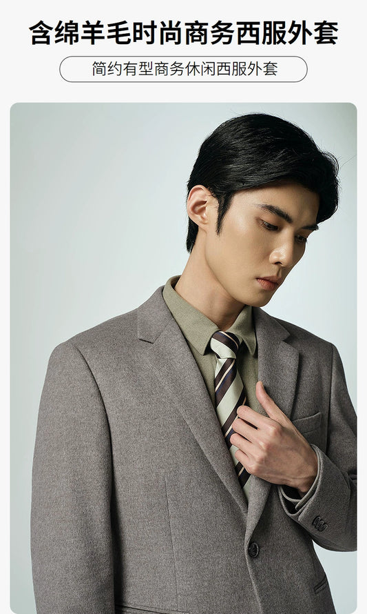 [Including sheep wool] Lilang official suit men's lapel business 2025 autumn new slim jacket men's model